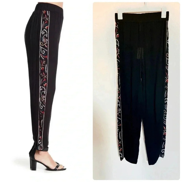 NWT Anthropologie Raga Darsha Embroidered Stripe on the side- size small - Picture 1 of 9